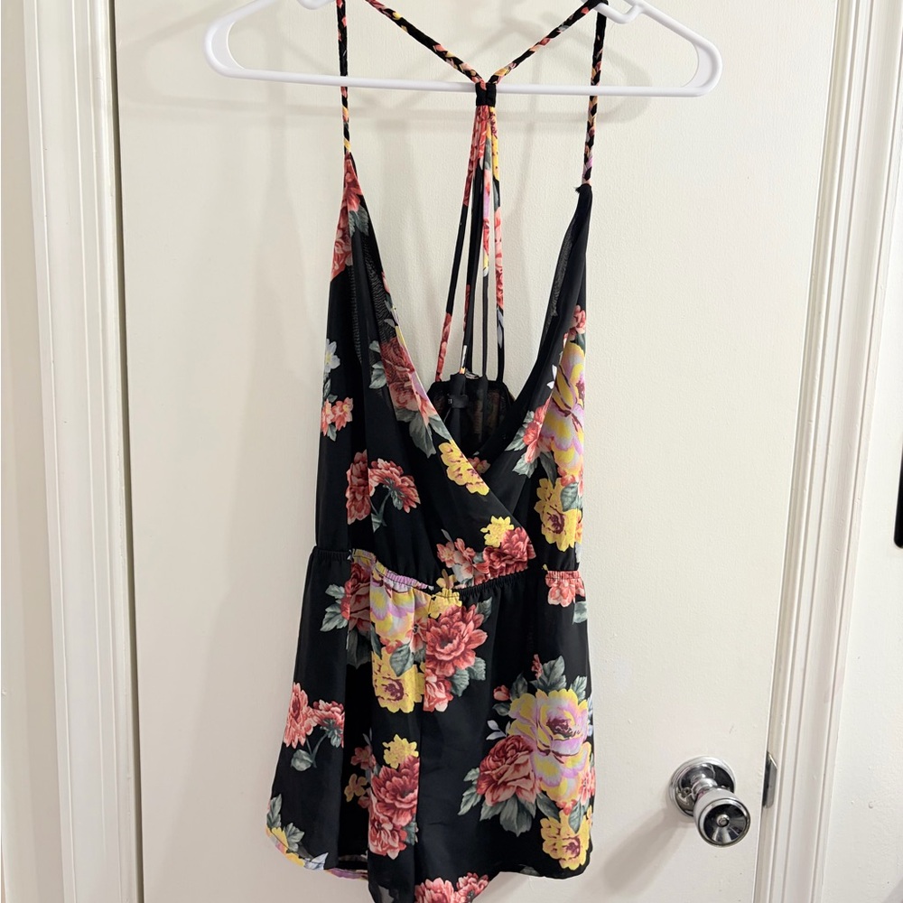 Forever 21 Black Floral Camisole